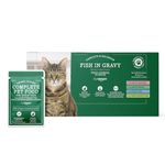 by Amazon Complete Food for Adult Cats, Fish Selection in Gravy, 4.8 kg (48 Packs of 100g)