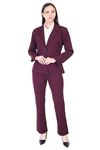 RAJO Casual and Formal Coat and Trouser Co-ord Set for Women Cotton Blend Lycra Febric Regular Fit Stylish Two Piece Suit for Women's (XXL, Maroon)