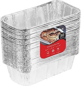 Aluminum Pans Bread Loaf Pans (30 Pack) 8x4 Aluminum Loaf Pan - 2 Lb Bread Tins, Standard Size, Compatible with Roadpro 12 Volt Portable Stove - Perfect for Baking Cakes, Bread, Meatloaf, Lasagna