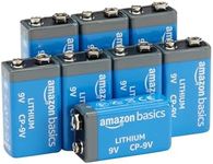 Amazon Basics 8-Pack 9 Volt Lithium