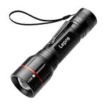 Lepro LED Torch Super Bright, LE2050 Pocket Flashlight, Zoomable, Waterproof, 5 Modes, Clip On, Small Hand Torch Powered by 18650 or AAA Battery (Not Included), for Power Cuts, Camping, Dog Walking