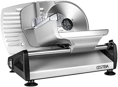 200W Electric Deli Meat Slicer, 7.5" Removable Stainless Steel Blade, Adjustable Thickness, Child Lock - For Home Use