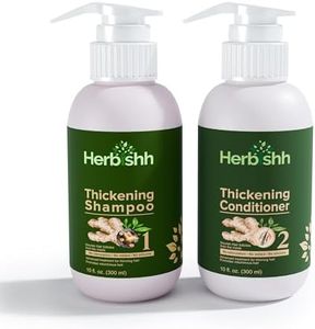 Herbishh Anti Hair Loss Ginger Extract Thickening Shampoo & Hair Conditioner For Hair Fall Control & Hair Growth | Suitable for All Type Hair | Sulphates & Parabens Free