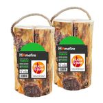 Swedish Fire Torch Instant Fire Wood - 2 x Extra Dry Kiln Dried Logs with Topline Card. Perfect for a Garden Fire Pit. Can Be Used as a Campfire, Stove or Even a Garden Lantern/Garden Candle