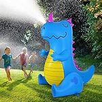 AQUAJOY Sprinkler Water Toys Inflatable Outdoor Yard Sprinkler for Kids and Adults (Dinosaur)