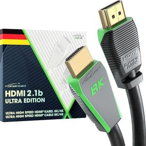 HDMI Cable, Ultra Edition, High Performance Cable for Extremely high Transfer Rates at 8K – 9ft (48G, Ultra High Speed HDMI 2.1, 8K@60Hz & 4K@144Hz, PC/PS5/Xbox, HDMI-Certified, Gray) – CableDirect