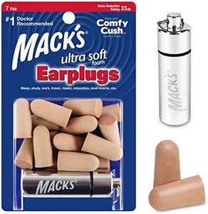 Mack’s Ultra Soft Foam Earplugs, 7 Pair + Case – 32 dB Highest NRR, Comfortable Ear Plugs for Sleeping, Snoring, Travel, Concerts, Studying and Noise