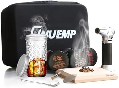 ONUEMP Cocktail Smoker Kit with Torch, Old Fashioned Smoker Kit with 5 Flavor Wood Chips, Drink Infuser, Smoke Top, Whiskey Bourbon Gifts for Men Dad Husband Father's Day (Without Butane)