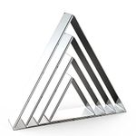 Equilateral Triangle Cookie Cutter Set Large - 5 Inch, 4 Inch, 3 Inch, 2 Inch - Geometric Frame Plaque Cookie Cutters Shapes Molds - Stainless Steel