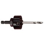 Starrett A17-38E Hole Saws Arbor - 8.75mm (11/32”) Hex Shank Arbor for 32 - 210mm Holesaws with Extra Length High Speed Steel Drill Bit - Quick Change Mandrel