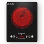 VBGK Single Burner Electric Cooktop,110V 1800W Electric Stove Top with LED Touch Control,Single burner 9 Power Levels, 4 h Timer, Safety Lock,Overheat protection