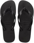 havaianas Women's Top Flip Flop Sandal, Black, 11/12 M US