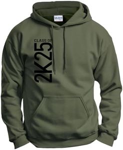 ThisWear College Grad 2025 Gifts Graduation Outfit 2025 Graduation Gifts Class of 2K25 Graduation Hoodie Sweatshirt Large Military Green