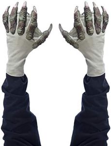 Zagone Studios Men's Green Webbed Sea Creature Amphibian Reptile Gloves Hands, one Size fits Most