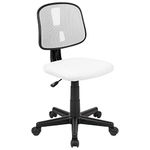 Flash Furniture Fundamentals Mid-Back White Mesh Swivel Task Office Chair with Pivot Back