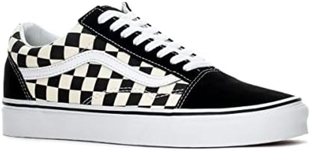 Vans Unisex Old Skool Classic Skate Shoes, Black/White, 7 Women/5.5 Men