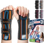 DR. BRACE Adjustable Wrist Brace Night Support for Carpal Tunnel, FSA & HSA Eligible, Doctor Developed, Upgraded with Double Splint & Therapeutic Cushion, Hand Brace For Pain Relief, Injuries, Sprains