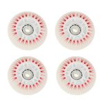 CENPEK 4 pieces Inline Roller Skate Wheels with Led, Durable Luminous Bright Wheels for Sliding, 80mm, Red