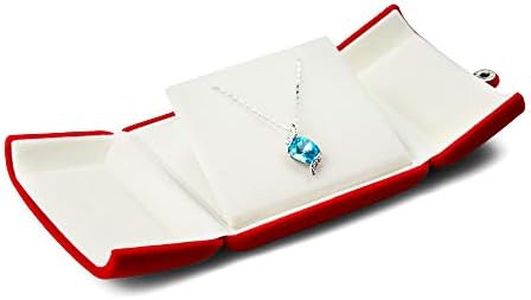 Joyero Oirlv de terciopelo rojo, caja de regalo