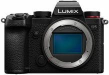 Panasonic LUMIX S5 Full Frame Mirrorless Camera, 4K 60P Video Recording with Flip Screen & WiFi, L-Mount, 5-Axis Dual I.S., DC-S5BODY (Black)