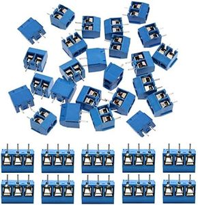 KeeYees 60pcs 5mm Pitch 2 Pin & 3 Pin PCB Mount Screw Terminal Block Connector for Arduino (50 x 2 Pin, 10 x 3 Pin)