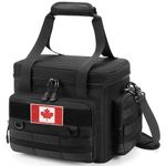 Tactical Lunch Box for Men, Large Leakproof Insulated Lunch Bag, Lunch Cooler Bag with Shoulder Strap, Lunch Pail for Adults Work Outdoor Picnic Trips, Black