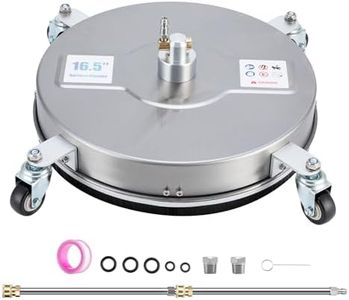 Realyou 16.5" Pressure Washer Surface Cleaner with 4 Wheels, Stainless Steel Surface Cleaner, Pressure Washer Attachment for Concrete, Patio, Sidewalk, Deck and Driveways