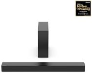 Hisense HS2100 2.1 Channel 240W Soundbar with Wireless Subwoofer, Powered by Dolby Audio, Roku TV Ready, Bluetooth 5.3/HDMI ARC/Optical/AUX/USB, 6 Tailored Sound Modes
