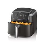 Ninja Air Fryer Pro 4-in-1 with 5 QT Capacity, Air Fry, Roast, Reheat, Dehydrate, Air Crisp Technology with 400F for hot, 120 Volts, Nonstick Basket & Crisper Plate, Grey, AF141