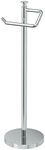 Gatco 1435C, Freestanding Toilet Paper Holder, 23.68” H, Chrome | Toilet Tissue Roll Holder Stand With Weighted and Padded Base For Bathroom