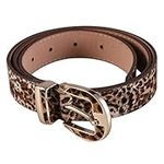 TENDYCOCO Woman Leopard Print Leather Waist Belt Fashionable All-Match Belt for Women Lady Female