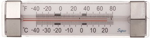 Supco ST06 Stainless Steel Refrigerator/Freezer Thermometer,-40 to 80 Degrees F