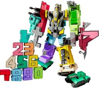 QSLKI Number Transforming Robots, Transforming Toy for Birthday Gift, Children's Intellectual Toy, Gifts, Educational Robot Toy 3-6 Years, Children Learning to Play (Type 1 (0-9))