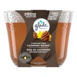 Glade Scented Candle, Cashmere Woods, 3-Wick Candle, Air Freshener Infused with Essential Oils for Home Fragrance, 1 Count