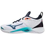 Mizuno Unisex Wave Momentum 2 Volleyball Shoe, White Legion Blue Ceramic, 14 UK