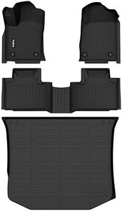 Wailtnb Car Floor Mats & Cargo Mat Custom for 2016-2021 Jeep Grand Cherokee All Weather Floor Mats for Jeep Grand Cherokee 2016-2021 Trunk Mat TPE Waterproof Car Mats Full Set Black Accessories