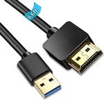 Ankky 4K HD USB to HDMI Adapter Cable for Mac iOS Windows 10/8/7/Vista/XP, USB 3.0 to HDMI Male HD Monitor Display Audio Video Converter Cable Cord - 2M