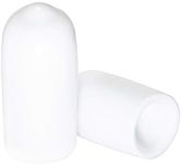 Prescott Plastics 0.125" Inch Round Vinyl Plug Insert (50 Pack), White Rubber Flexible End Cap for Metal Tubing, Fence, Glide Insert for Pipe Post and Furniture