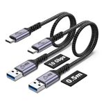 SUMPK USB C Data Cable 10Gbps [1.5ft 2 Packs], USB 3.1 Gen 2 Cable Type C 3A Fast Charging Data Transfer Cord Compatible with Samsung Galaxy S21 S10 S9 Note 20, iPad Pro, GoPro, Power Bank