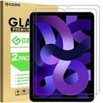 GOZOPO [2-Pack] Screen Protector for iPad Air 2022 (iPad Air 5th Generation), Tempered Glass Film - iPad Air 5/4 (10.9-Inch, 2022/2020 Model)