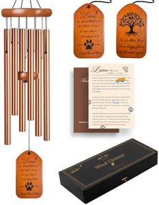 VENBEEL Pet Memorial Wind Chime, 28" Golden Tombstone Dog Sympathy Windchime, Pet Memorial Gifts for Loss of Dog, Pet Loss Gifts, Dog Remembrance Passing Away Gift