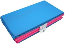 KinderMat, 3/4" Thick Toddler Rest Mat, 4-Section Rest Mat, 46" x 21" x 3/4", Pink/Blue, Great for School, Daycare, Travel, and Home, Made in The USA