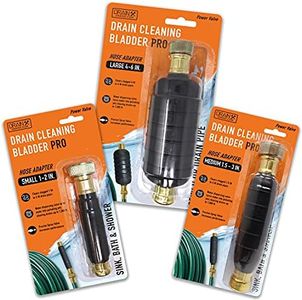 DrainX Hydro Pressure Drain Cleaning Bladder Pro - Fits 1" to 6" Drain Pipes - Unclogs Stubborn Blockages in Bathroom Sinks, Shower Drains, Bathtubs, Plumbing Pipes