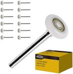 12pcs Garage Door Rollers Wheel OZHOMY Ultra Quiet Nylon Door Rollers, 6200ZZ Bearing and 4"' stem, Rotate Quiet and Durable, Reuse More Than 155,000 Cycles