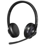 Bluetooth Headset with CVC8.0 Dual Microphone Noise Cancelling, Bluetooth Headphone Class 1 V5.1 Wireless Headset for Cell Phone Computer Teams Zoom Home Office Work, 30H+ Talk Time, Comfort Fit