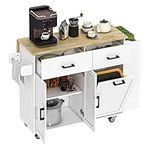 Osfvolr Rolling Kitchen Island with