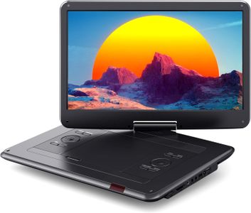 WOLFANG 17.5" Portable DVD Player – Large Screen, Rechargeable