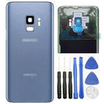 ubrokeifixit Galaxy S9 G960 Rear Back Glass Door Cover Replacement for Samsung Galaxy S9 G960 5.8",Camera Glass Lens Cover,Pre-Cut Tape(NOT for Galaxy S9+ G965 6.2") (S9/Blue/ONLY-Back-Cover)