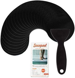 Secopad Non-Slip Bathtub Stickers, 24 PCS Safety Bathroom Tubs Showers Treads Adhesive Decals Scraper (Black)