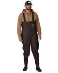 Frogg Toggs Rana II PVC Bootfoot Chest Wader, Felt Outsole, Brown, Size 9